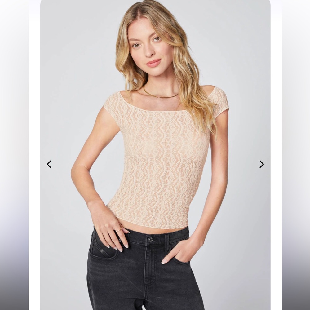 Softie Lace Off the Shoulder Top